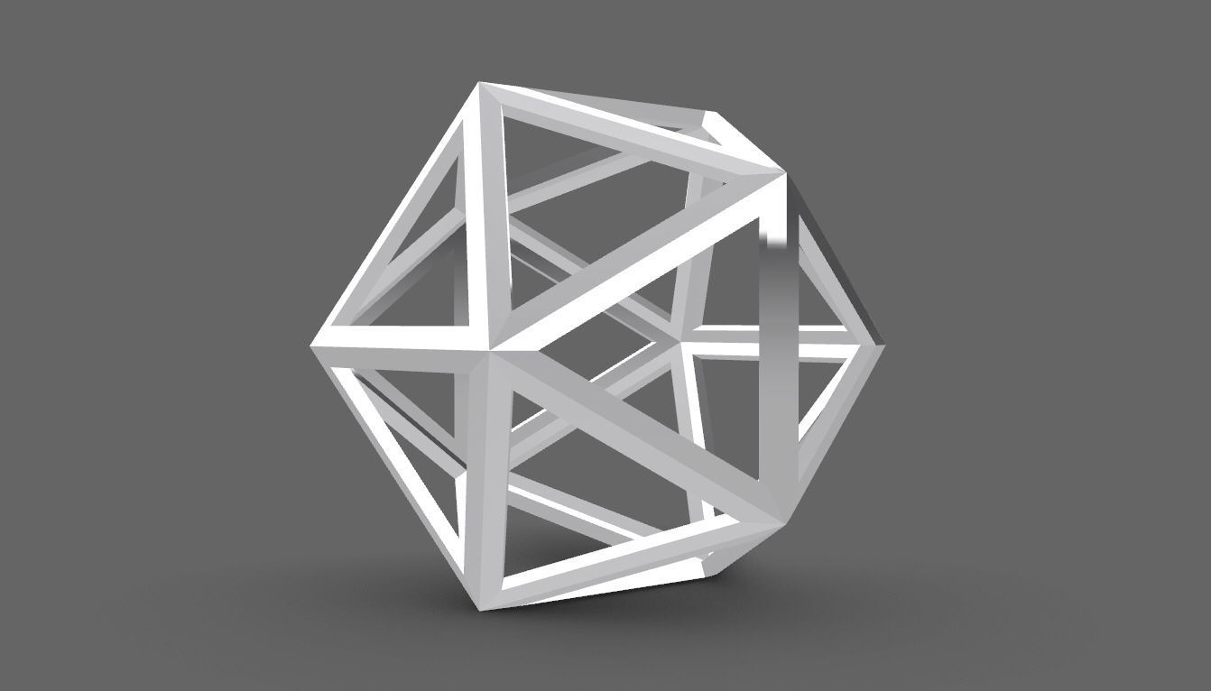 Geodesic Sphere Frame frequency 1 3D model_19