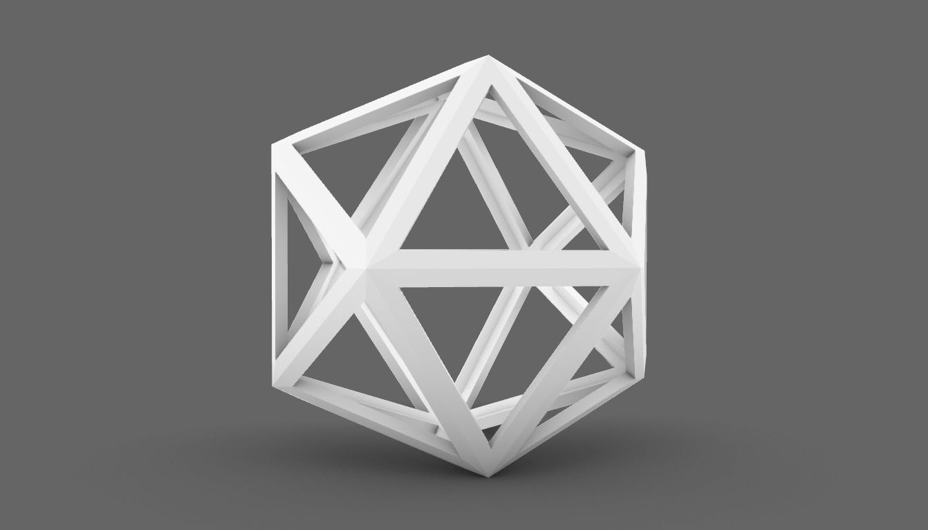 Geodesic Sphere Frame frequency 1 3D model_80