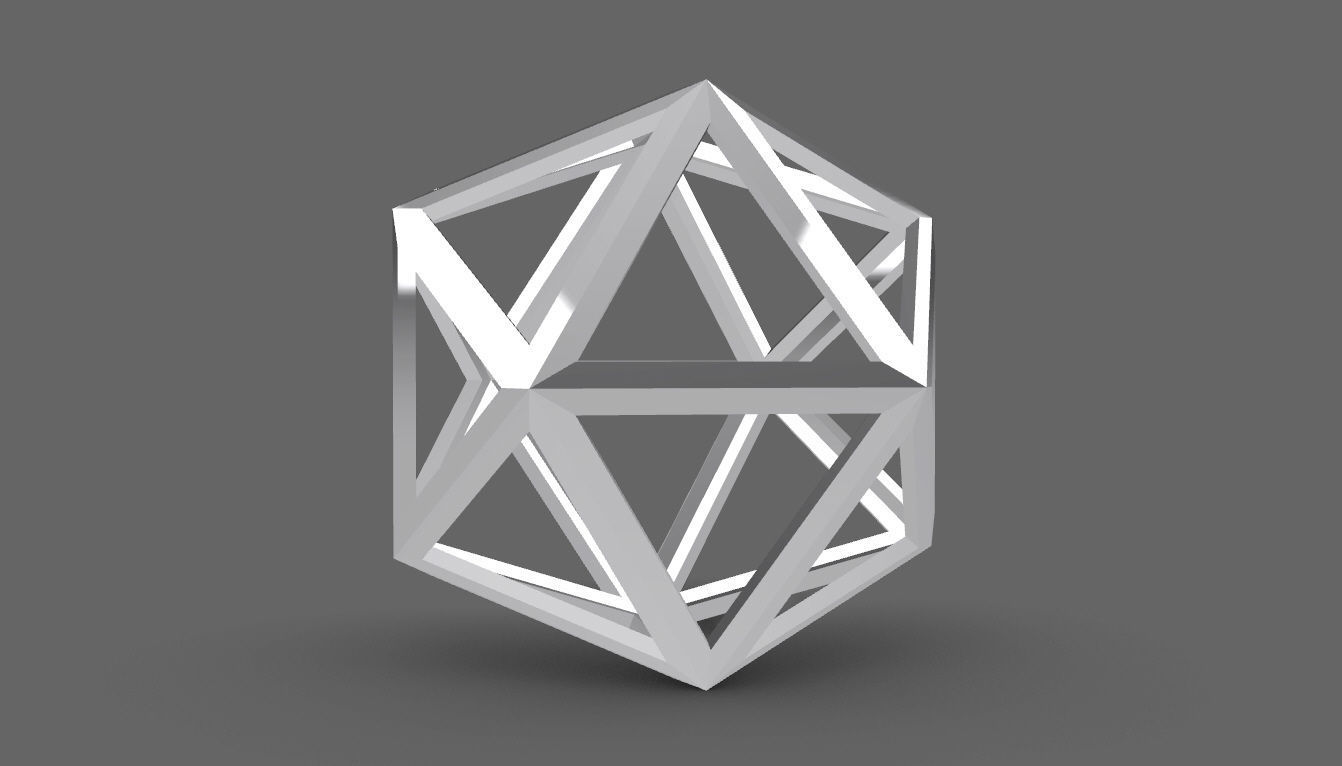 Geodesic Sphere Frame frequency 1 3D model_4
