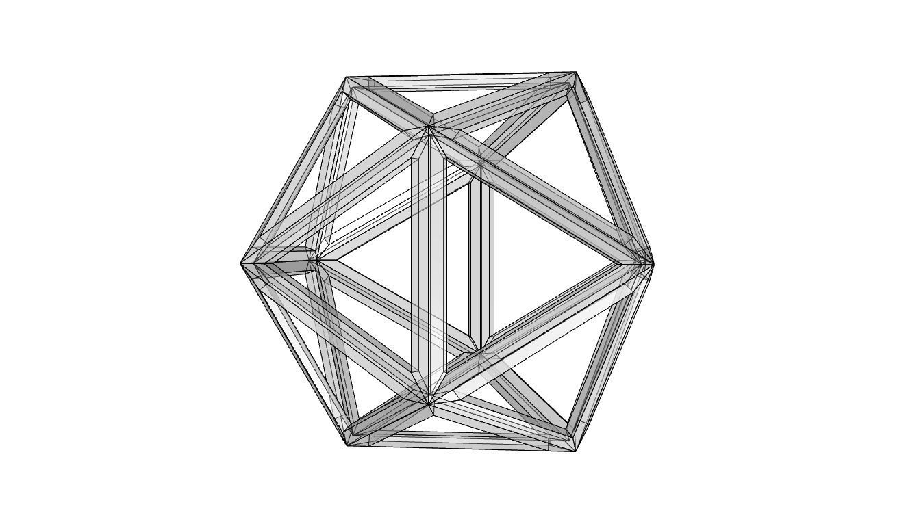Geodesic Sphere Frame frequency 1 3D model_43