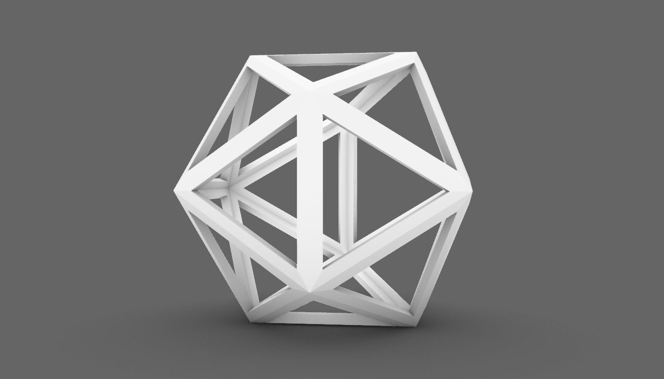 Geodesic Sphere Frame frequency 1 3D model_89