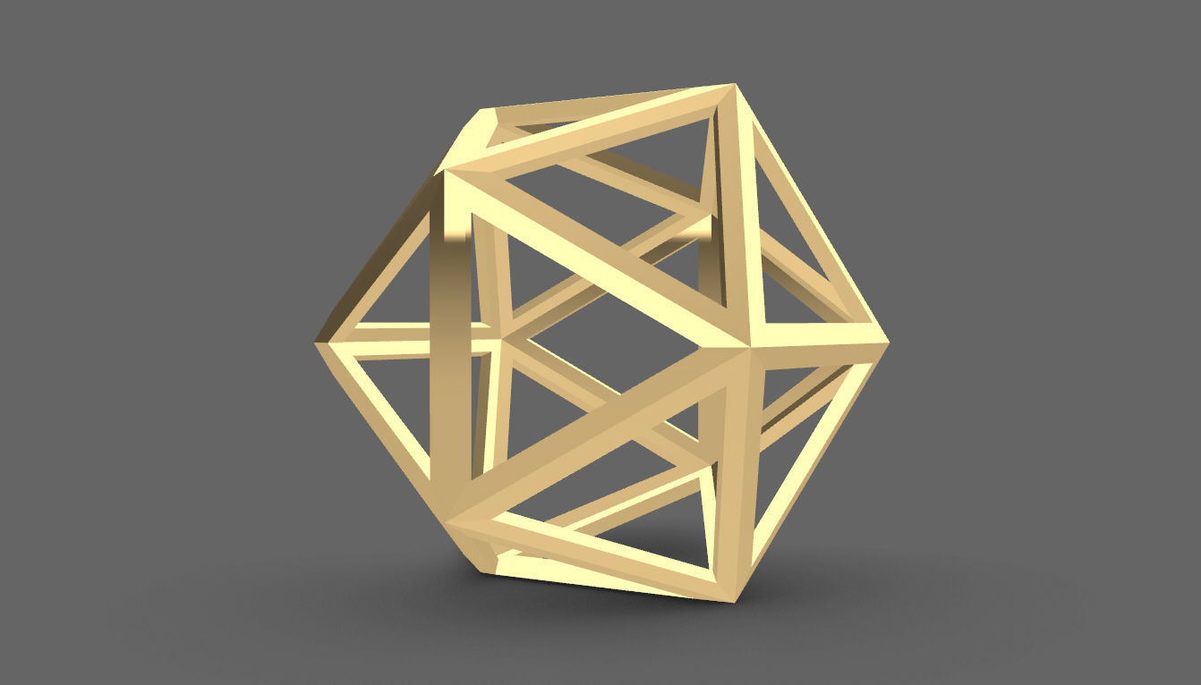 Geodesic Sphere Frame frequency 1 3D model_105