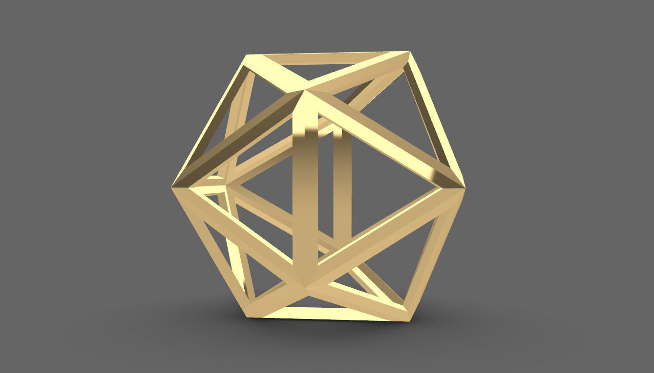 Geodesic Sphere Frame frequency 1 3D model_103