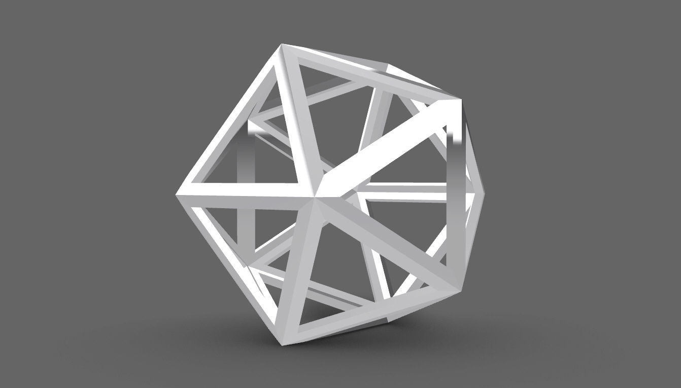 Geodesic Sphere Frame frequency 1 3D model_25