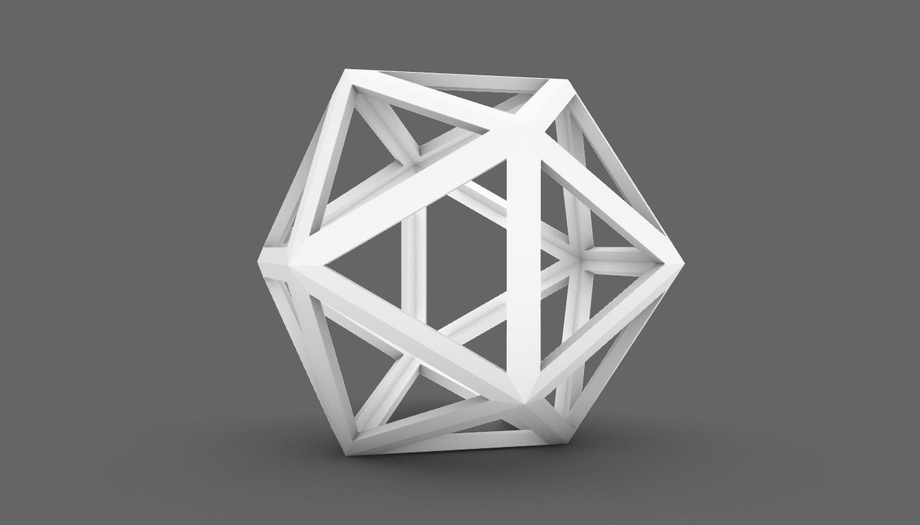 Geodesic Sphere Frame frequency 1 3D model_74
