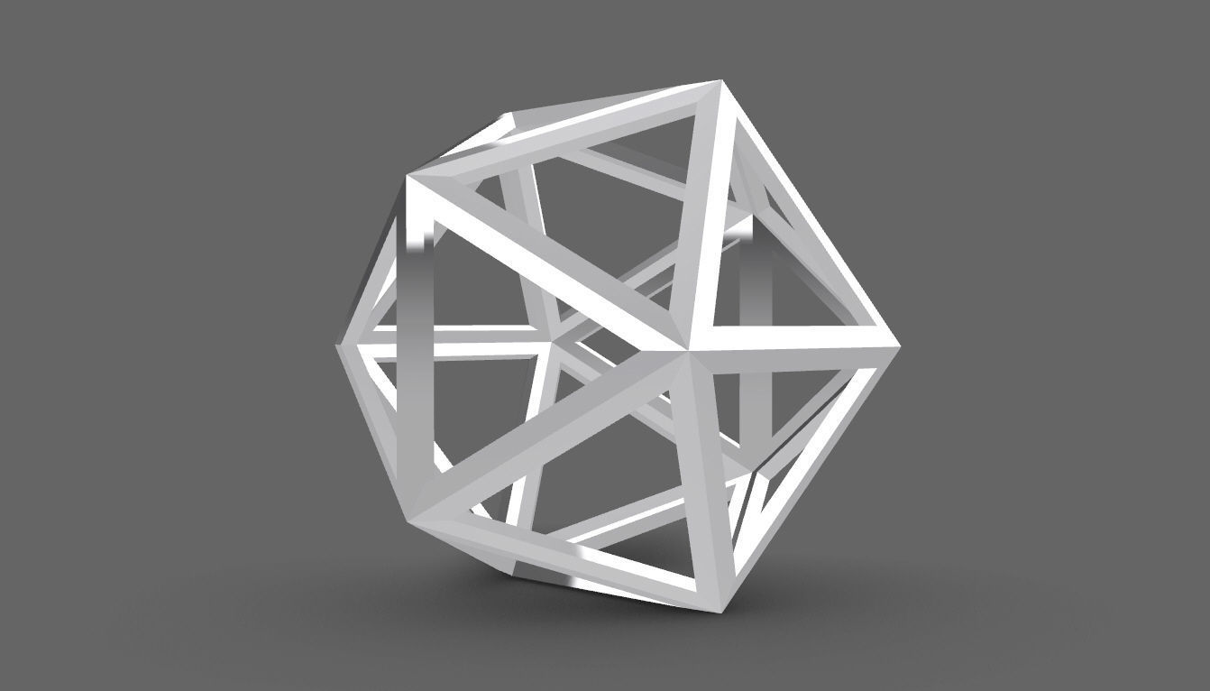 Geodesic Sphere Frame frequency 1 3D model_32