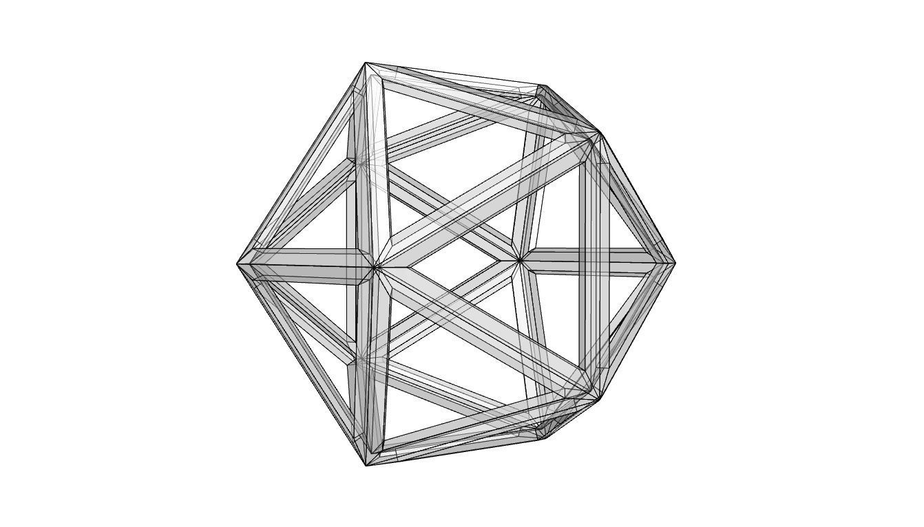 Geodesic Sphere Frame frequency 1 3D model_55