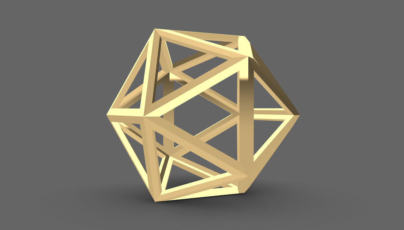 Geodesic Sphere Frame frequency 1 3D model_115