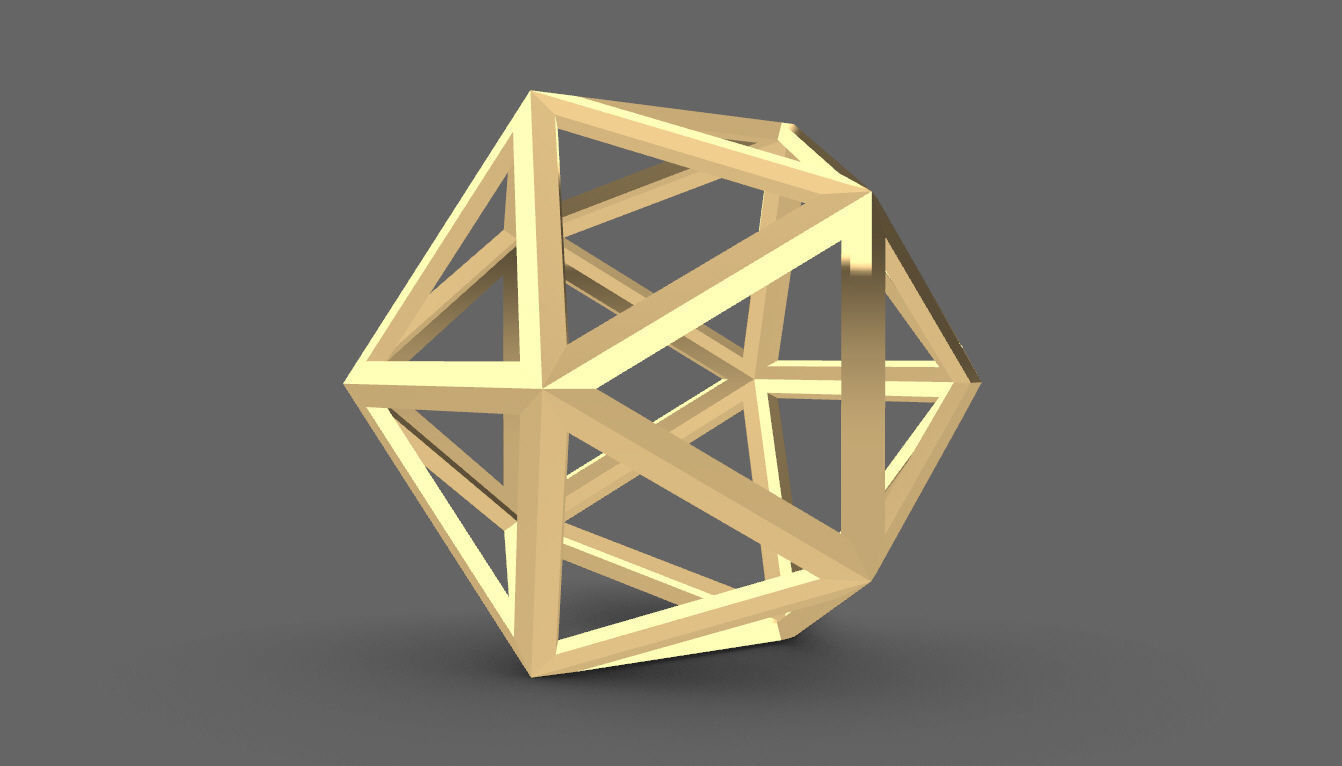 Geodesic Sphere Frame frequency 1 3D model_100
