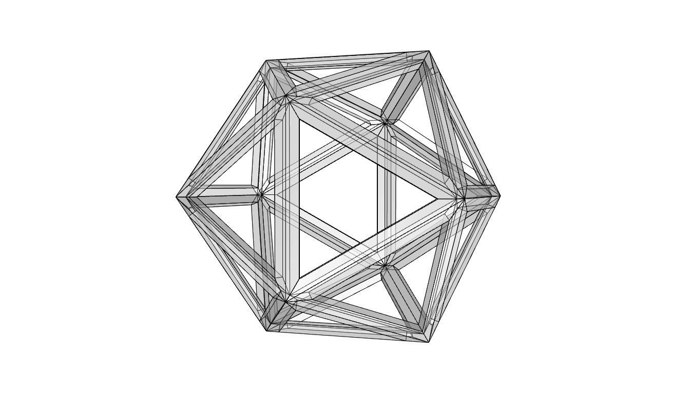 Geodesic Sphere Frame frequency 1 3D model_45