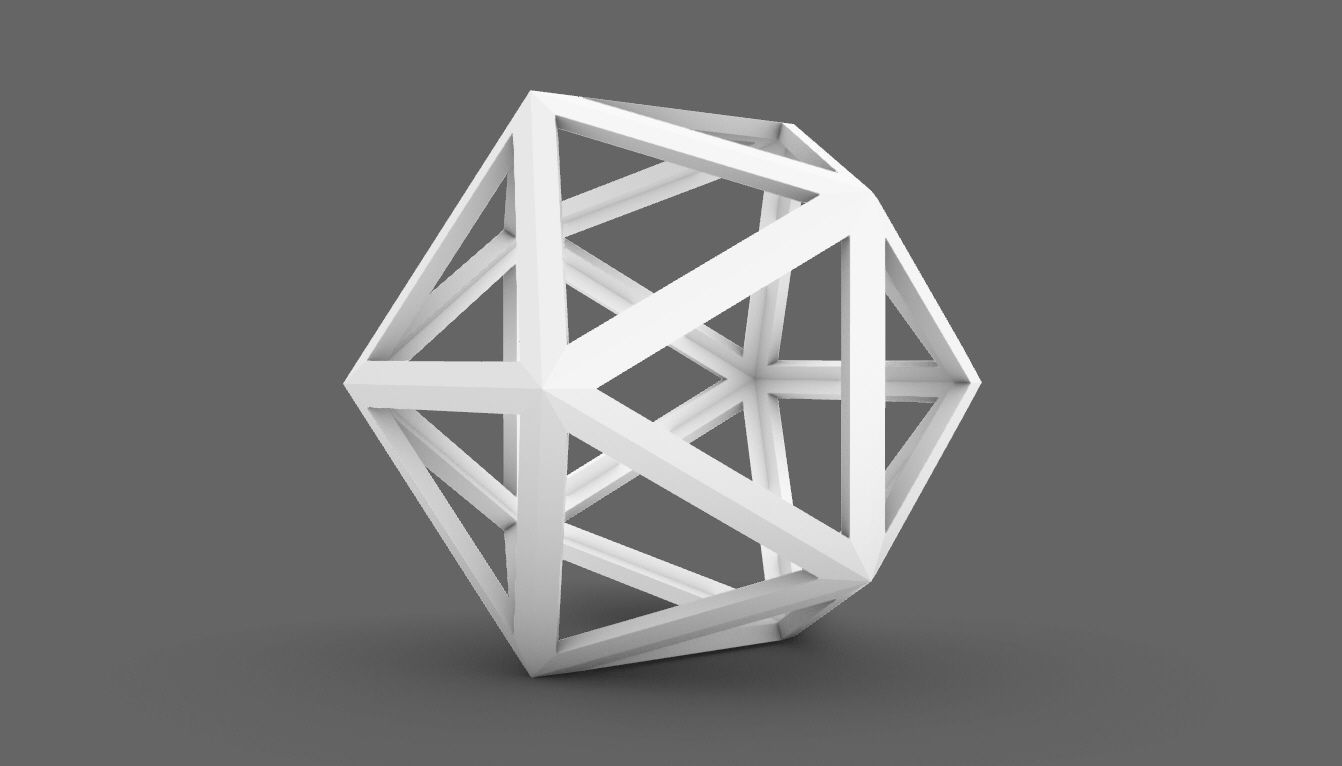 Geodesic Sphere Frame frequency 1 3D model_70