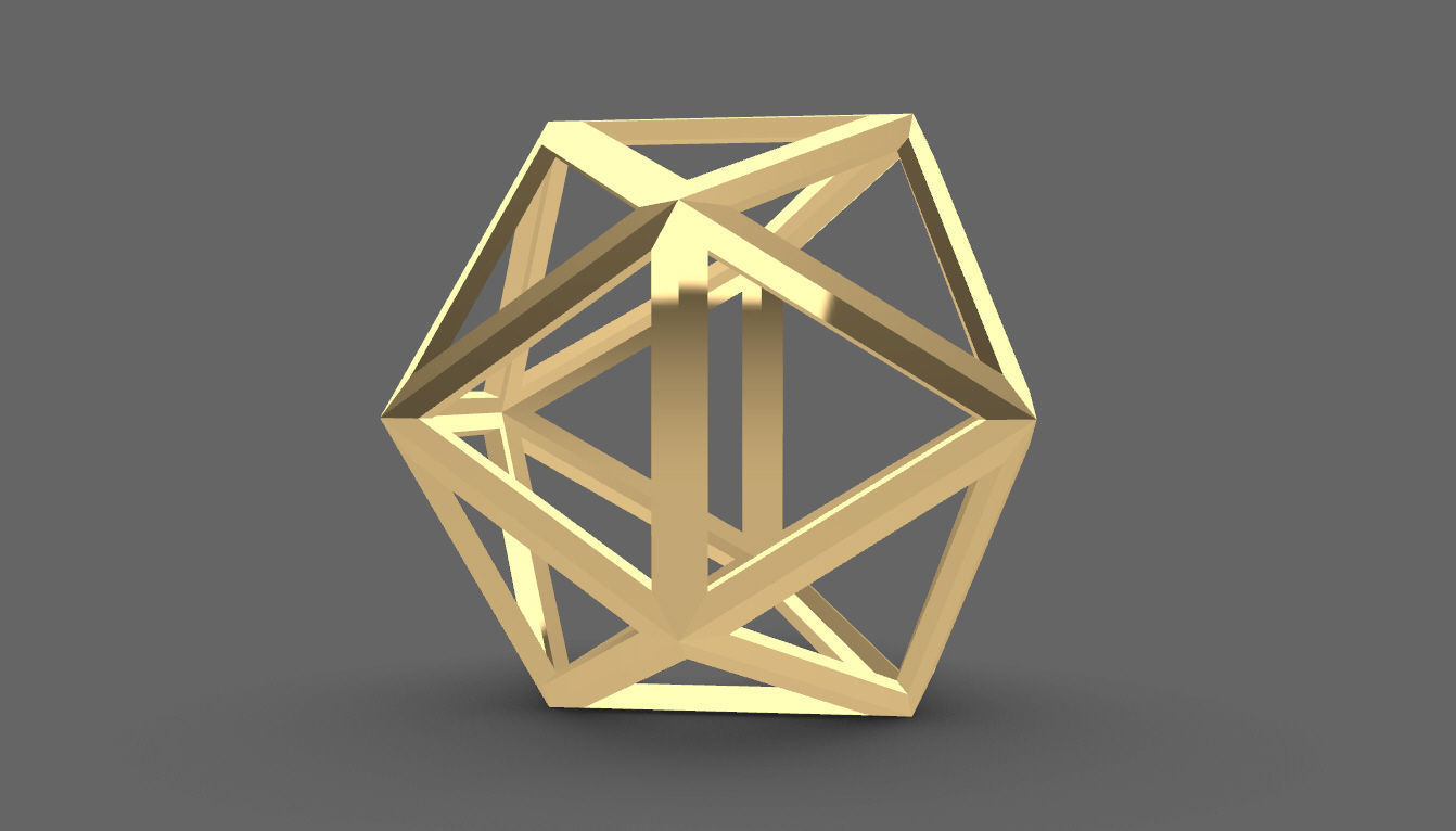Geodesic Sphere Frame frequency 1 3D model_118