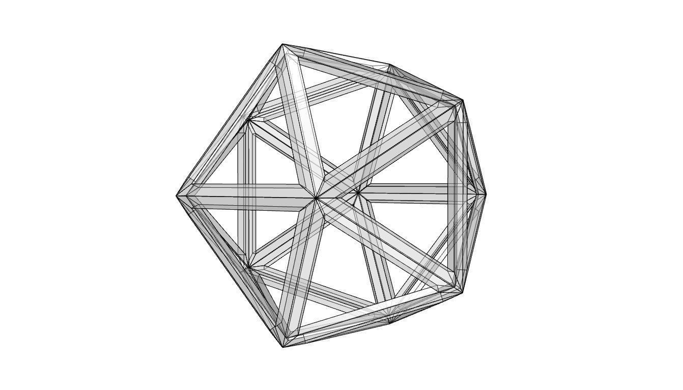 Geodesic Sphere Frame frequency 1 3D model_54
