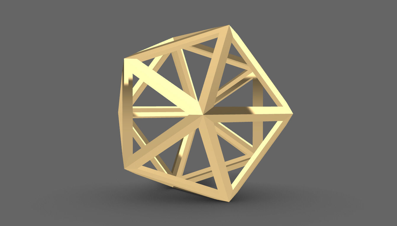 Geodesic Sphere Frame frequency 1 3D model_107