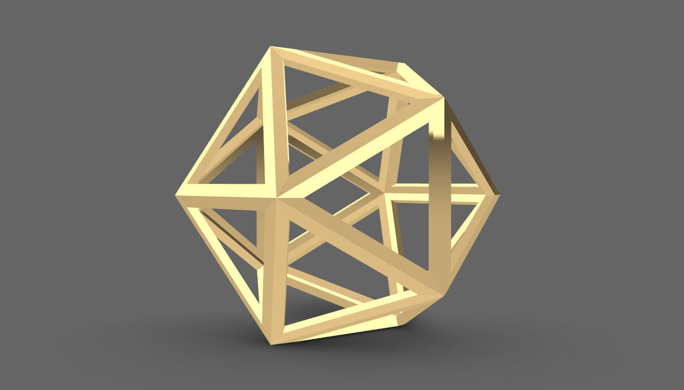 Geodesic Sphere Frame frequency 1 3D model_111