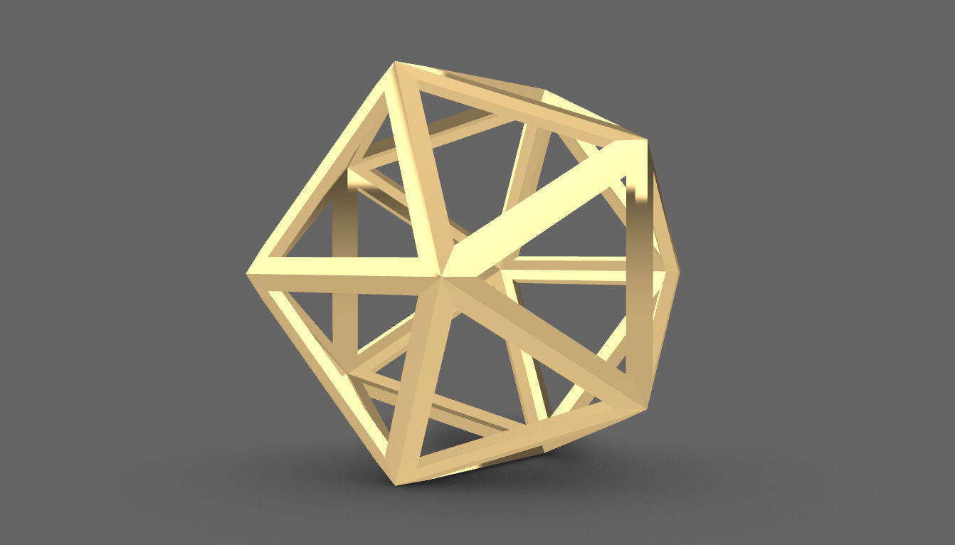 Geodesic Sphere Frame frequency 1 3D model_98