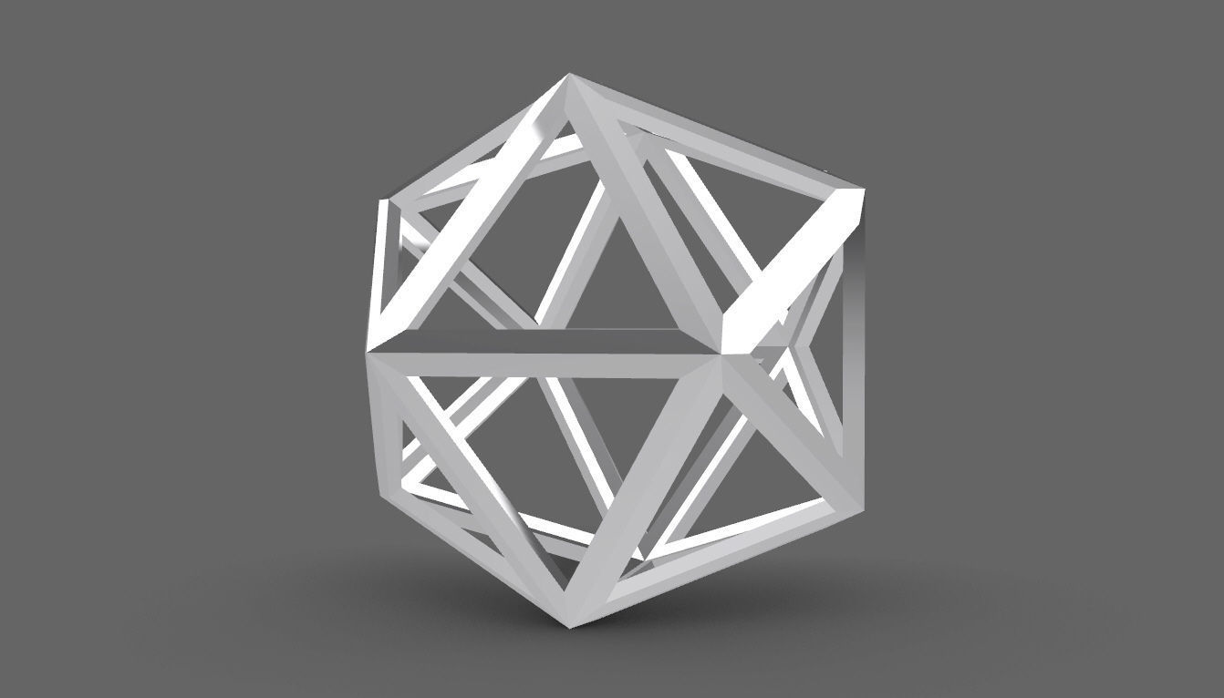 Geodesic Sphere Frame frequency 1 3D model_5