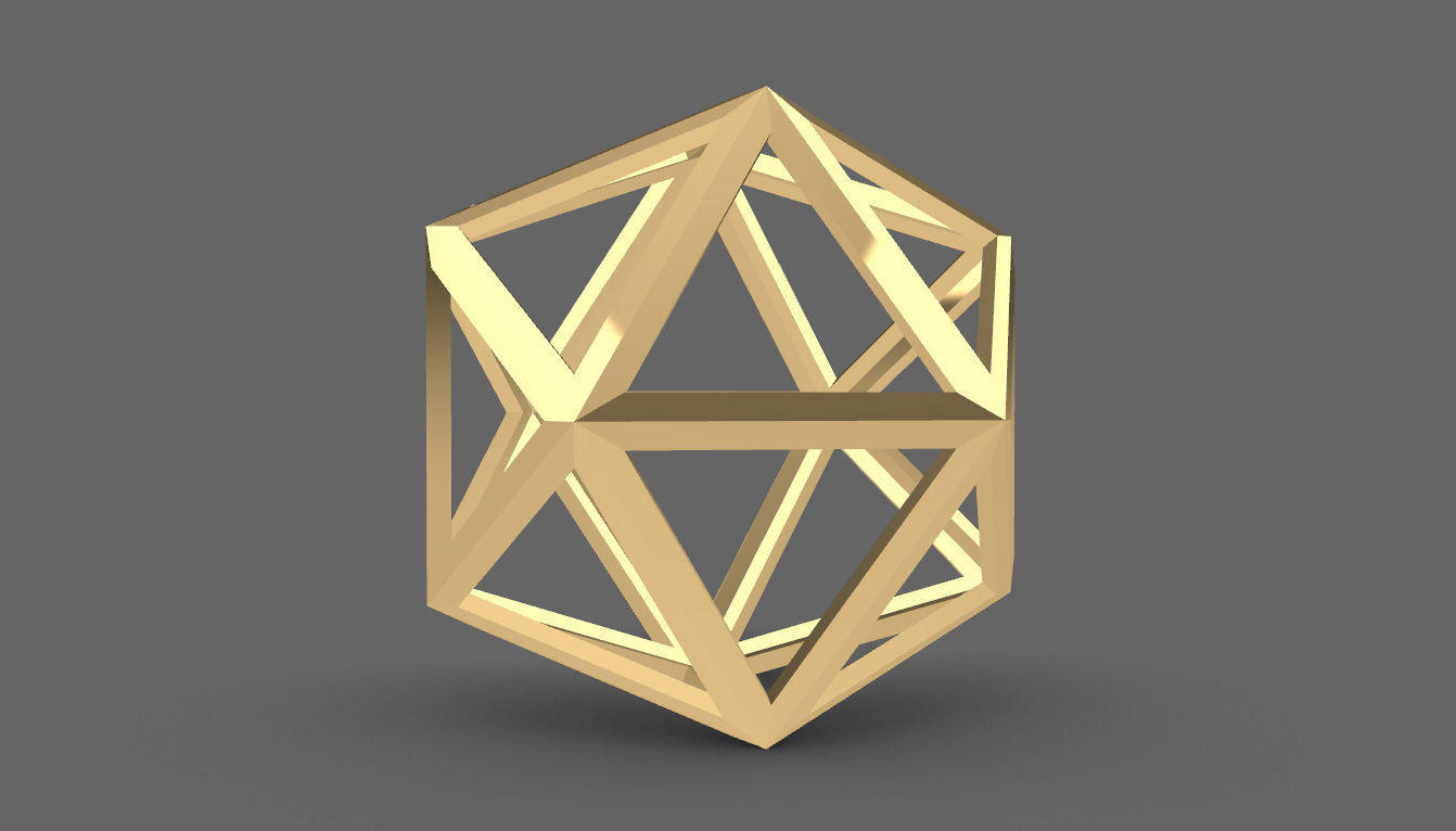 Geodesic Sphere Frame frequency 1 3D model_109