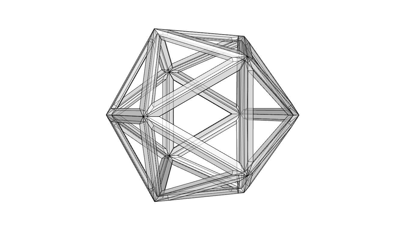 Geodesic Sphere Frame frequency 1 3D model_57