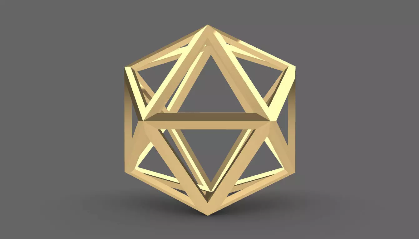 Geodesic Sphere Frame frequency 1 3D model_0
