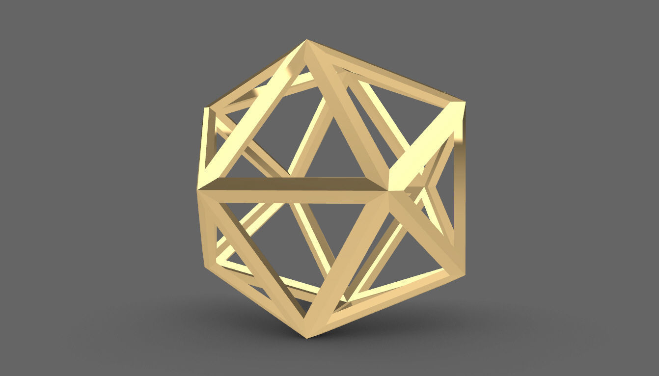 Geodesic Sphere Frame frequency 1 3D model_112