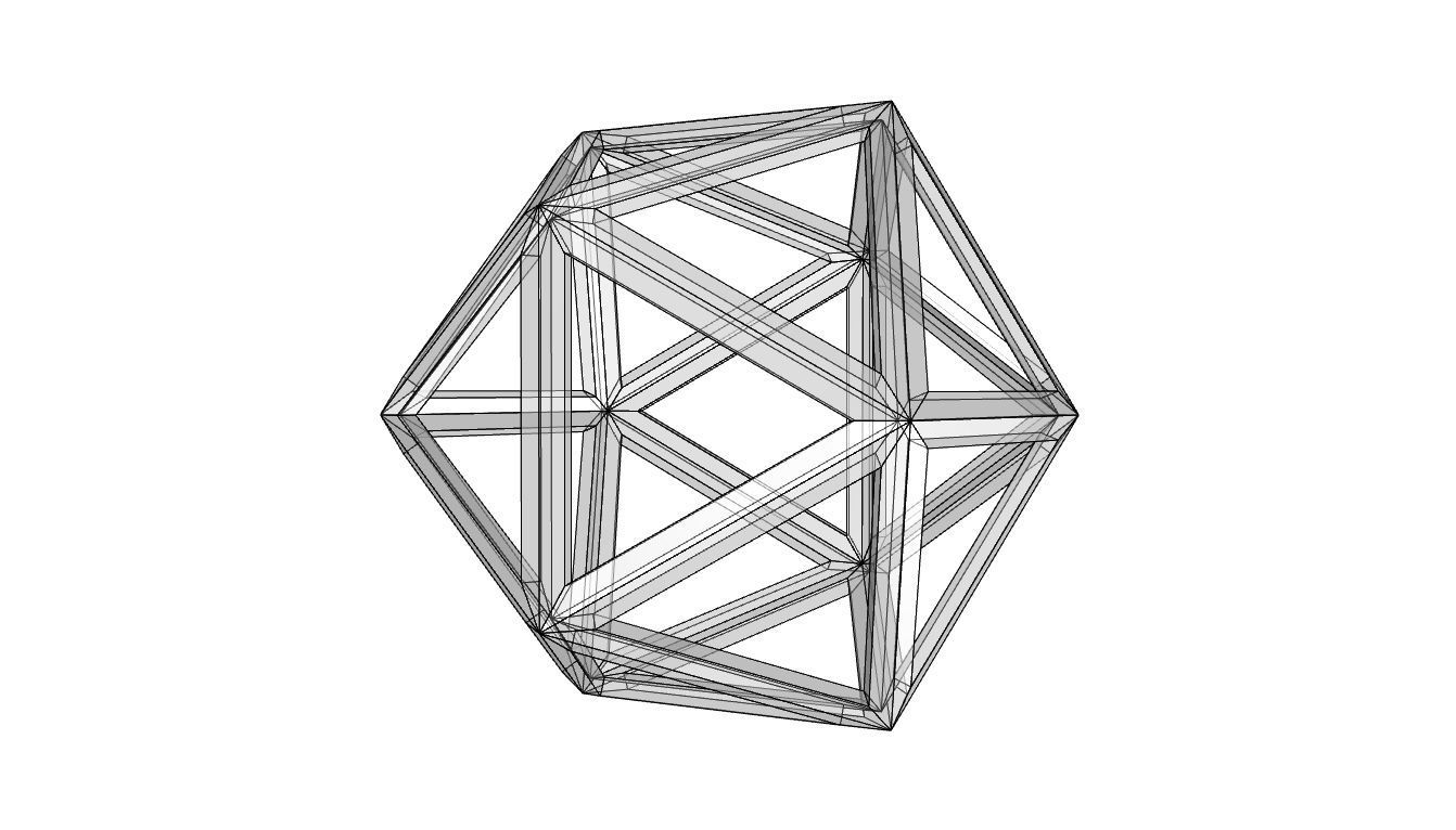 Geodesic Sphere Frame frequency 1 3D model_46