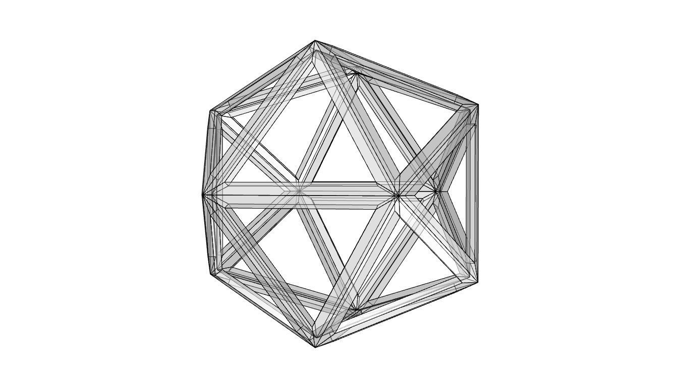 Geodesic Sphere Frame frequency 1 3D model_38
