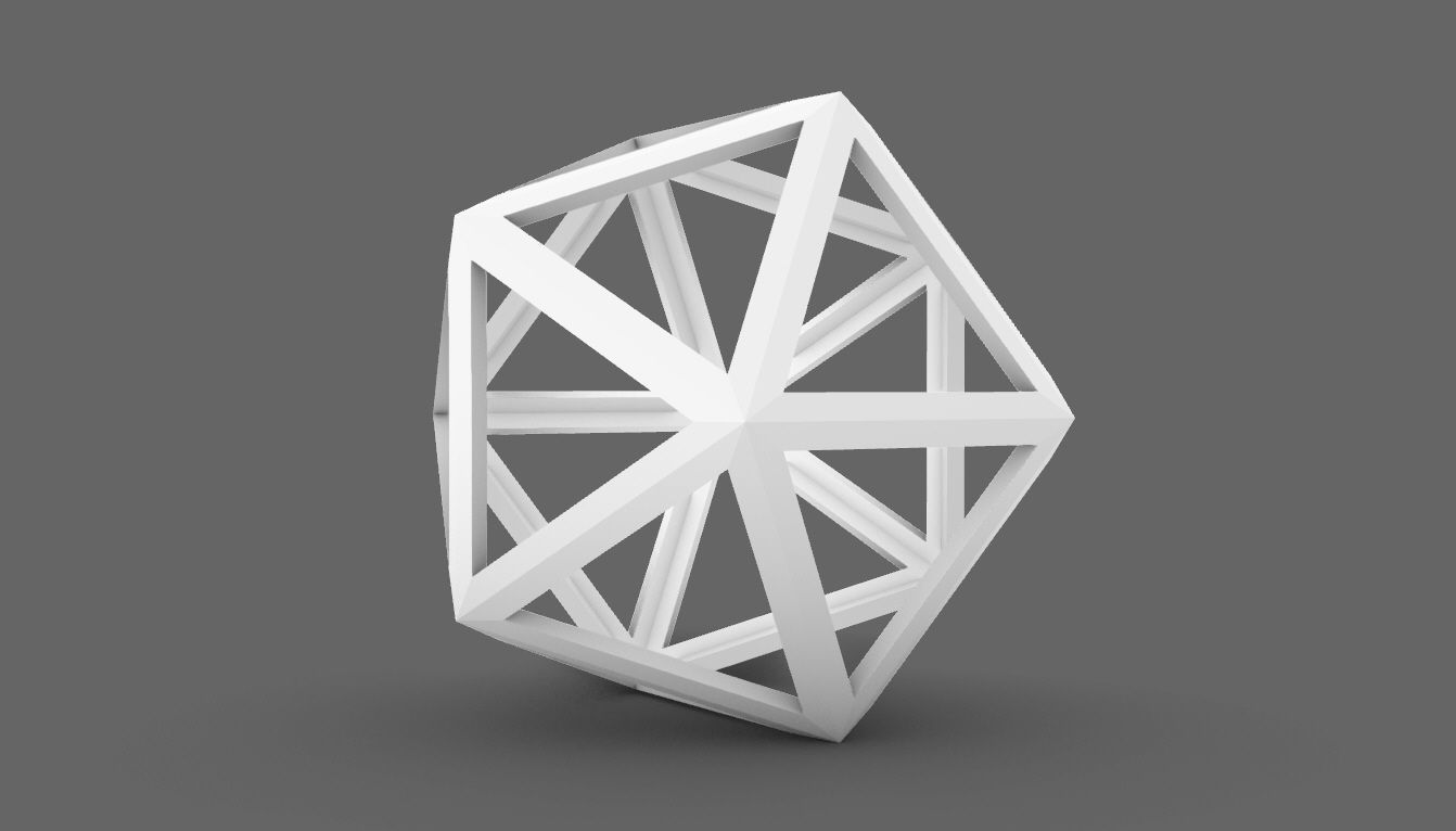 Geodesic Sphere Frame frequency 1 3D model_79