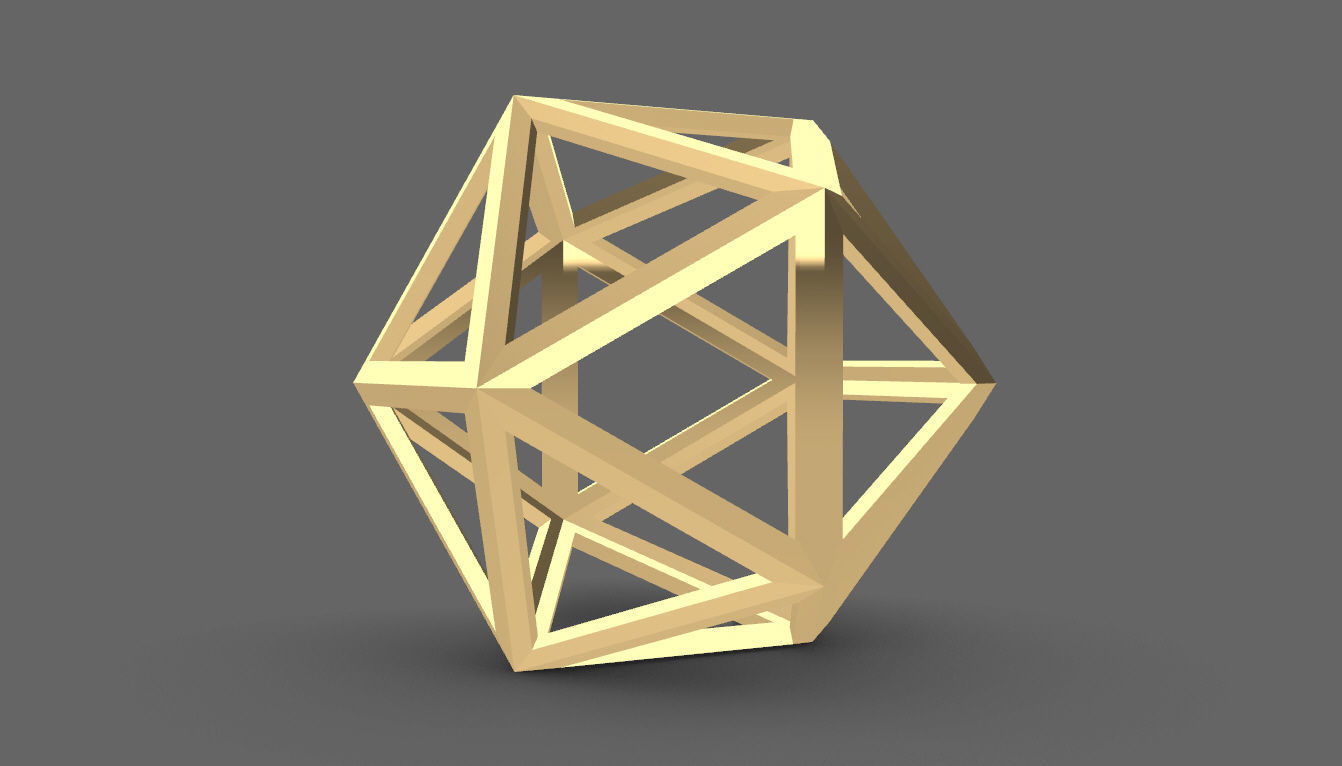 Geodesic Sphere Frame frequency 1 3D model_99