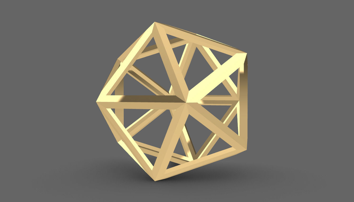 Geodesic Sphere Frame frequency 1 3D model_114