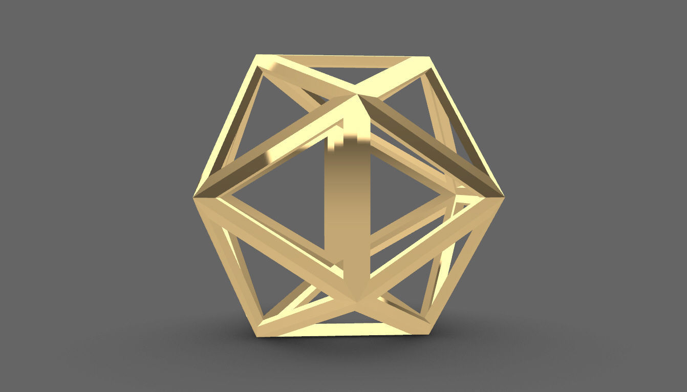 Geodesic Sphere Frame frequency 1 3D model_102