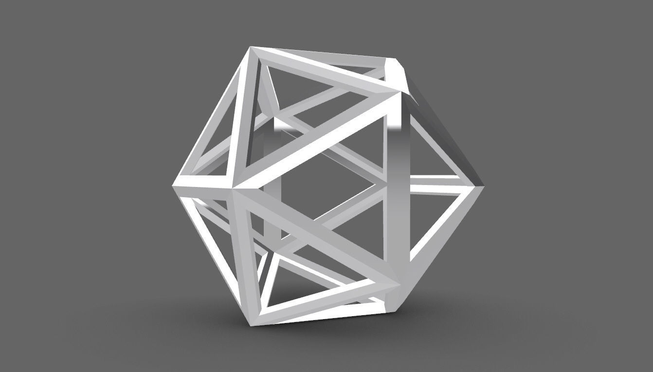 Geodesic Sphere Frame frequency 1 3D model_27