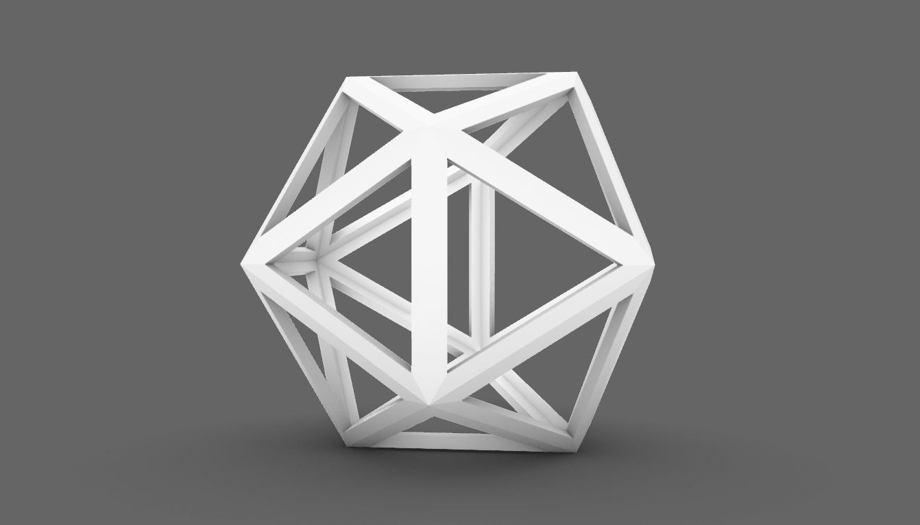 Geodesic Sphere Frame frequency 1 3D model_71