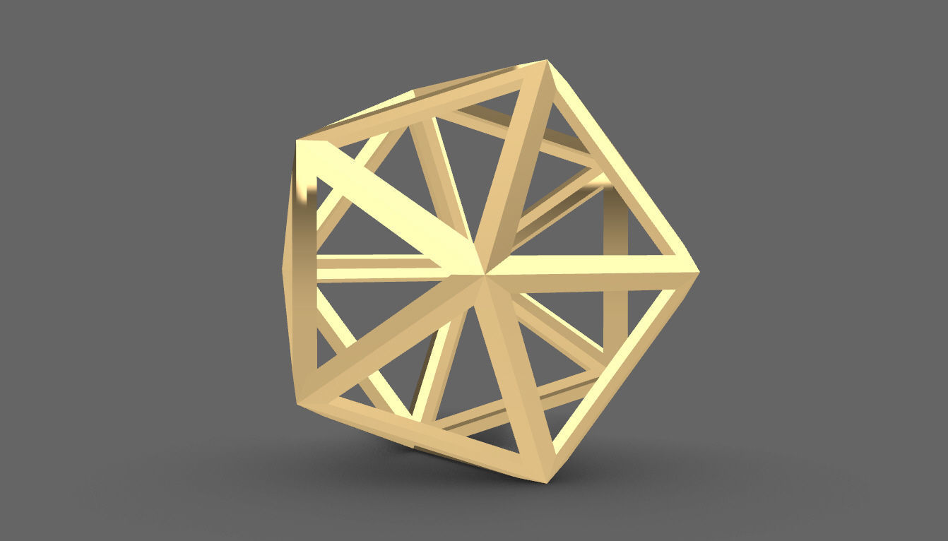 Geodesic Sphere Frame frequency 1 3D model_22