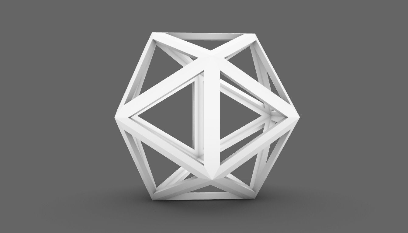 Geodesic Sphere Frame frequency 1 3D model_73