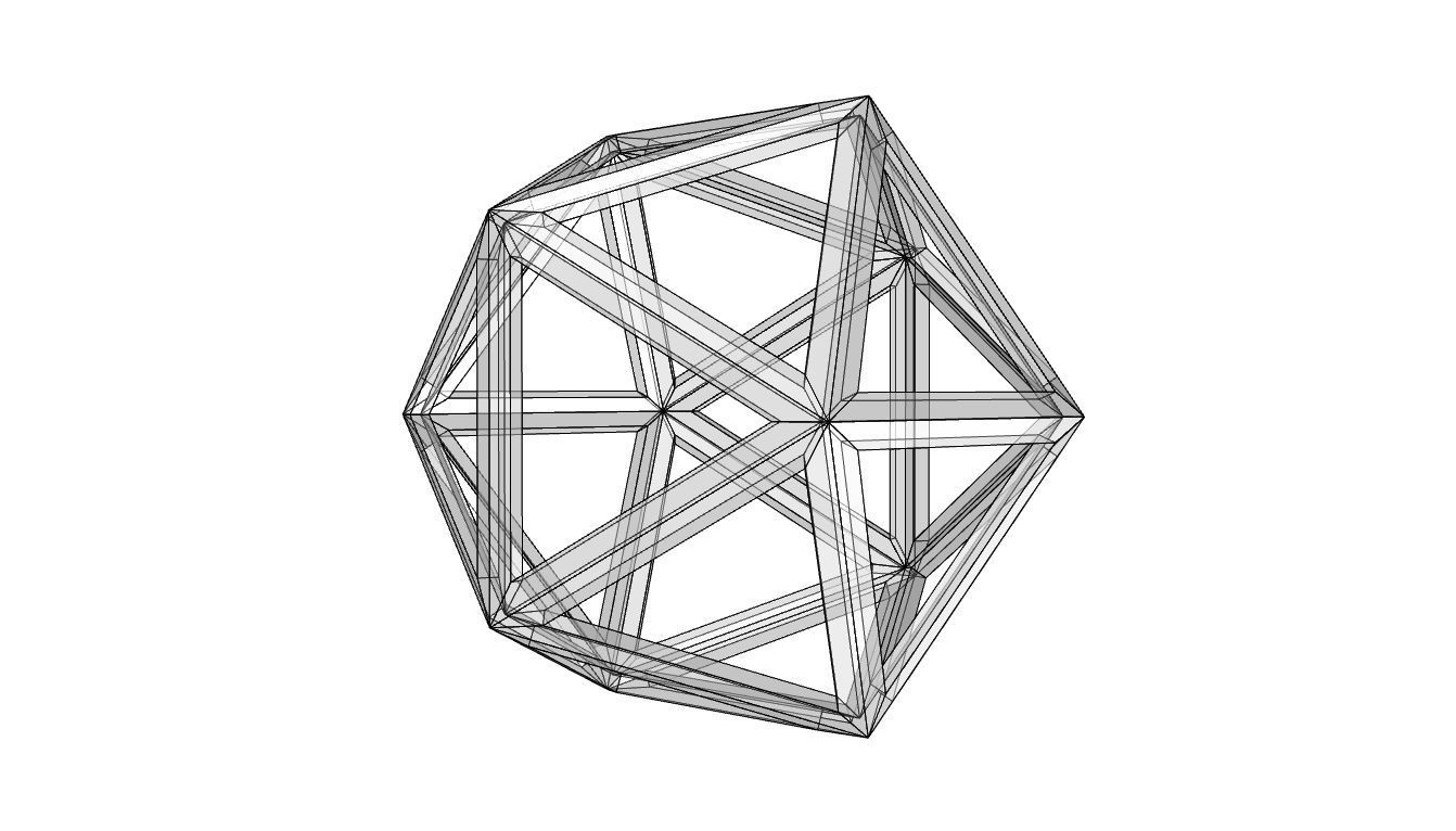 Geodesic Sphere Frame frequency 1 3D model_62