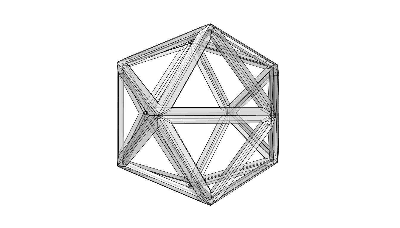 Geodesic Sphere Frame frequency 1 3D model_34