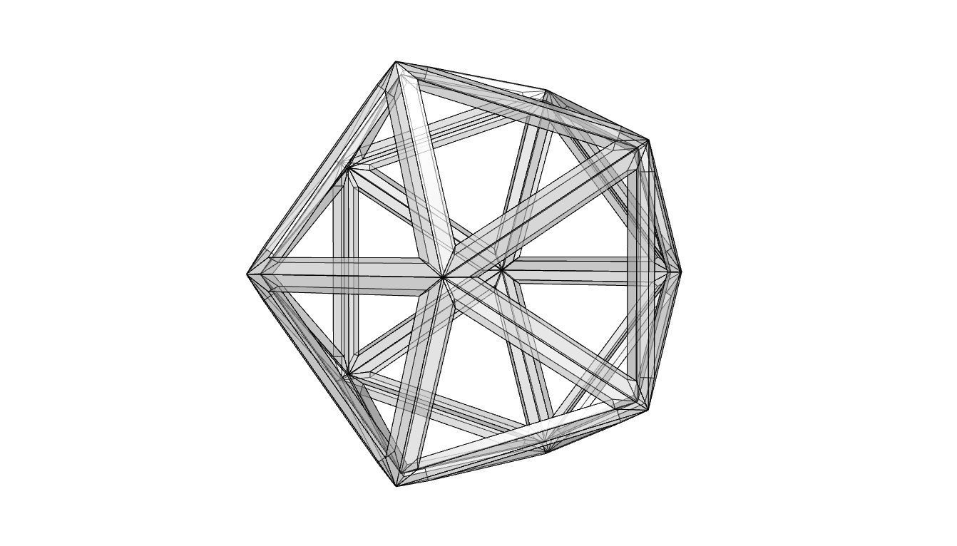 Geodesic Sphere Frame frequency 1 3D model_39