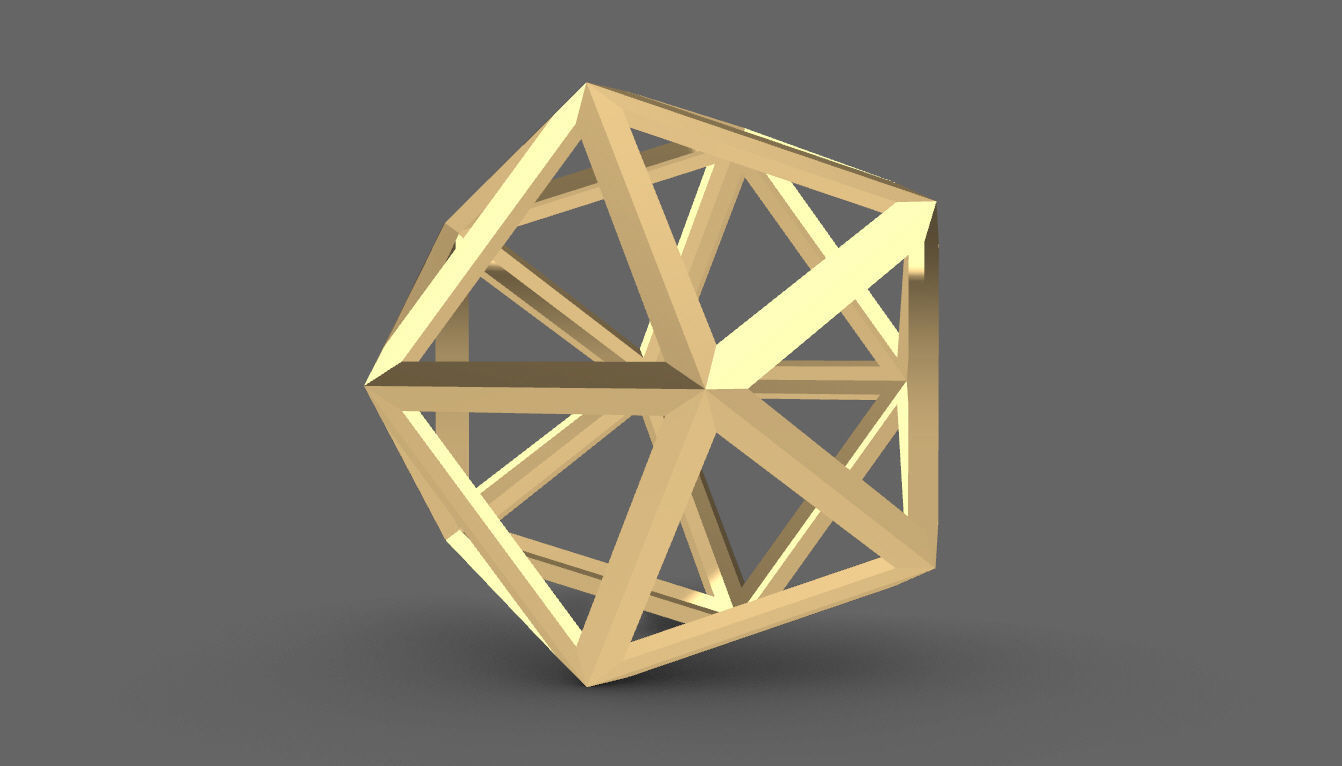 Geodesic Sphere Frame frequency 1 3D model_97