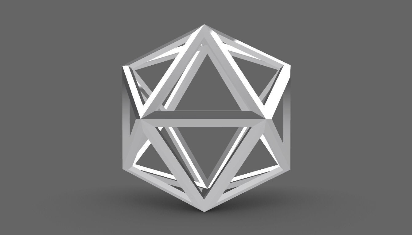 Geodesic Sphere Frame frequency 1 3D model_3