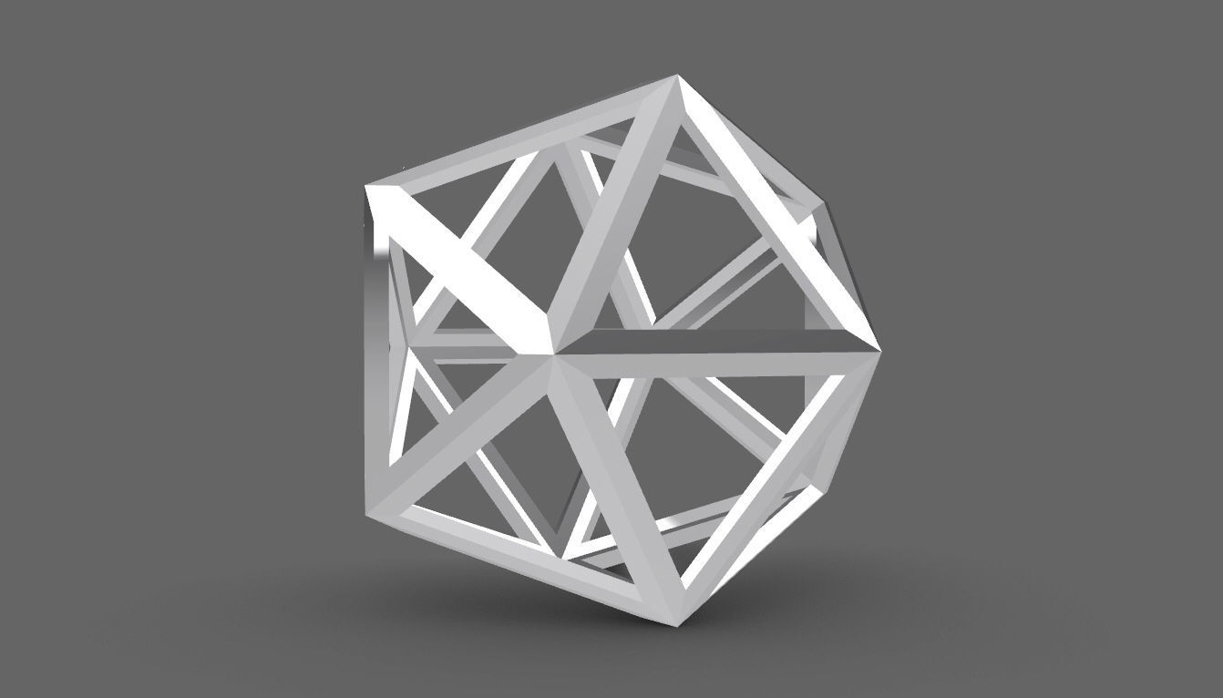 Geodesic Sphere Frame frequency 1 3D model_1