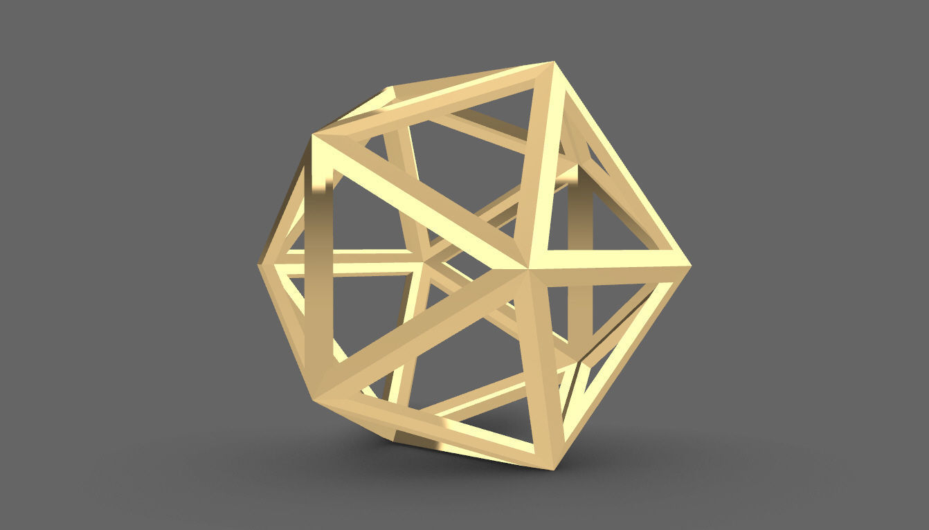 Geodesic Sphere Frame frequency 1 3D model_21