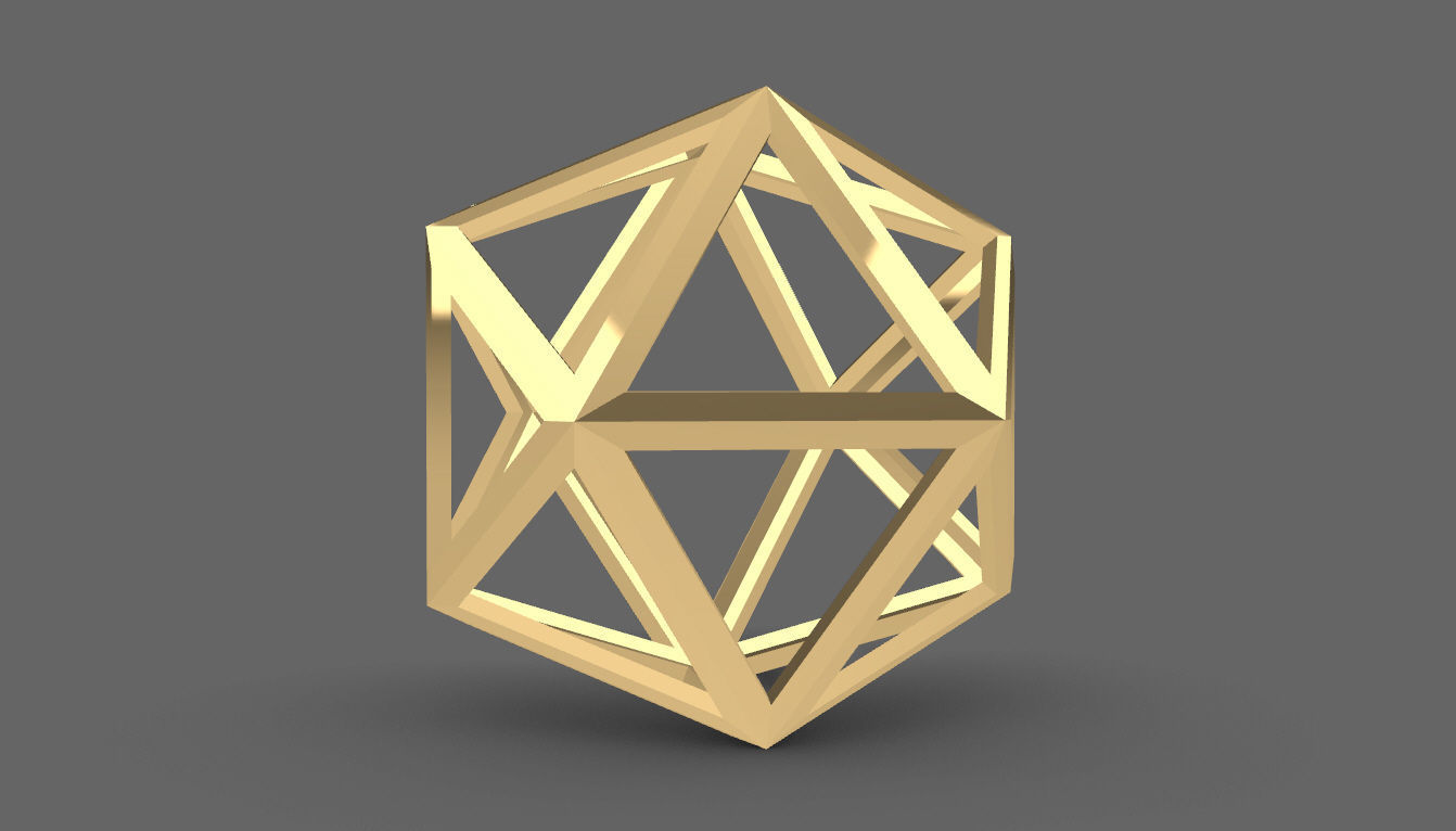 Geodesic Sphere Frame frequency 1 3D model_95