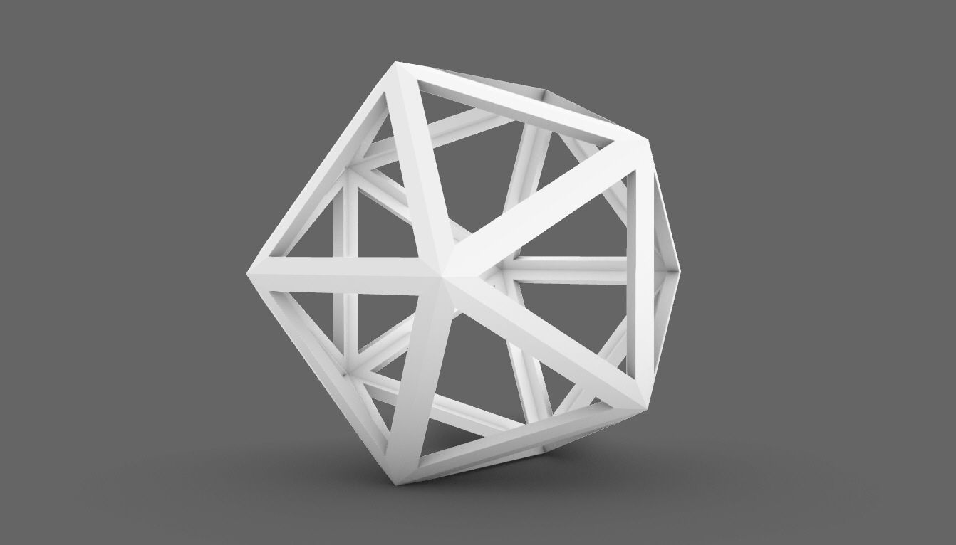 Geodesic Sphere Frame frequency 1 3D model_69
