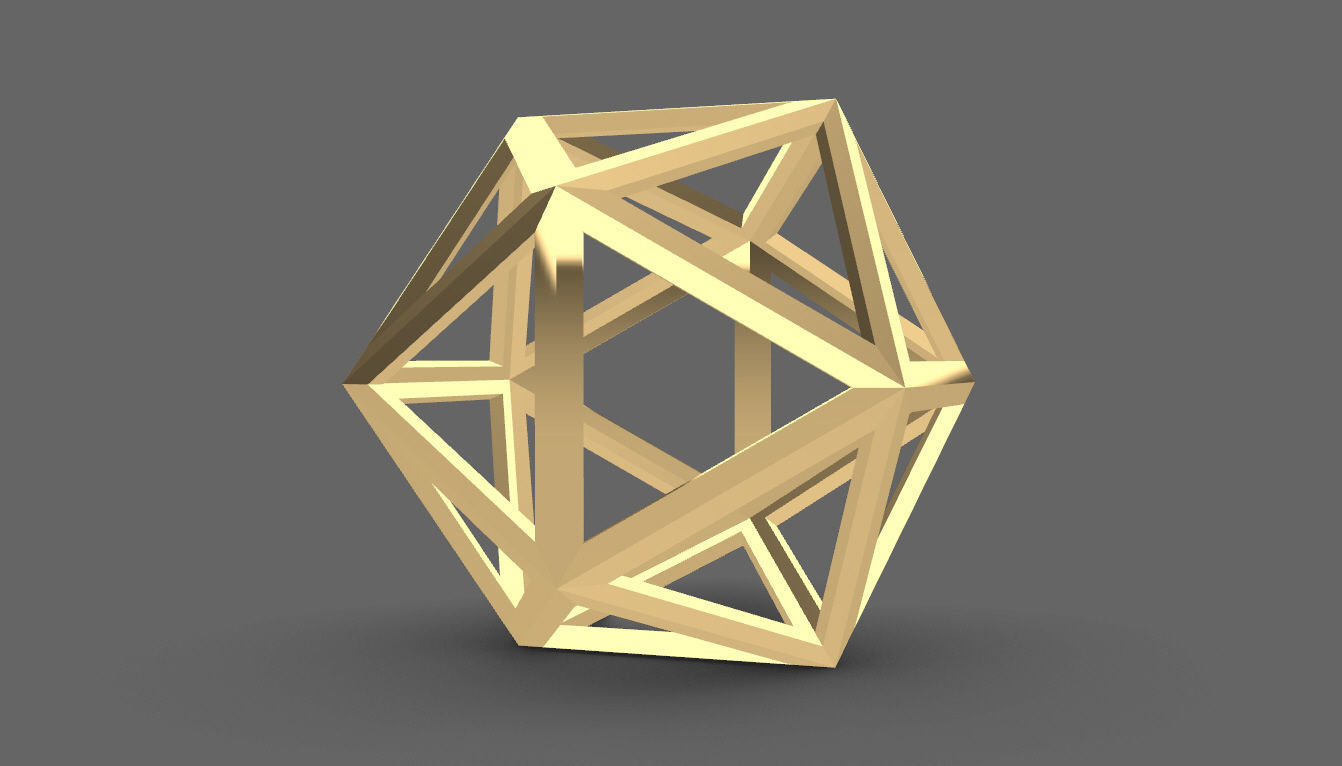 Geodesic Sphere Frame frequency 1 3D model_104