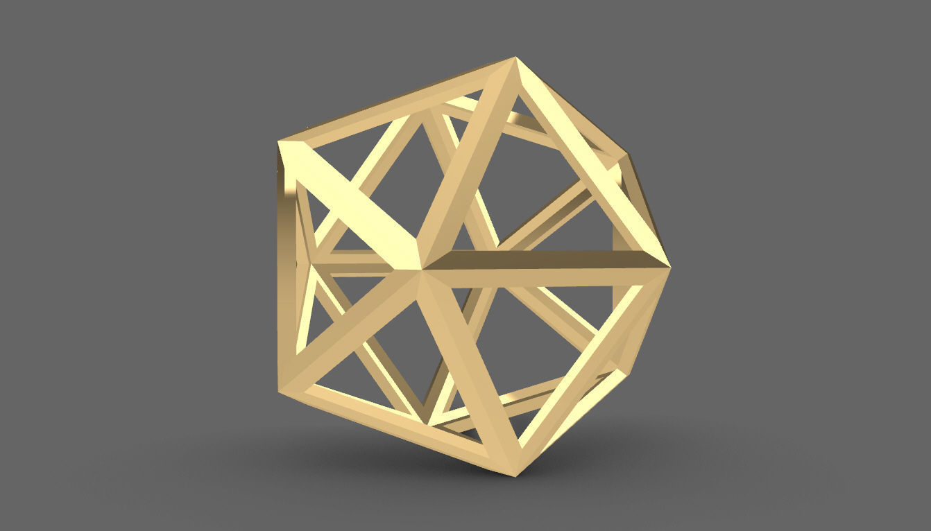 Geodesic Sphere Frame frequency 1 3D model_108