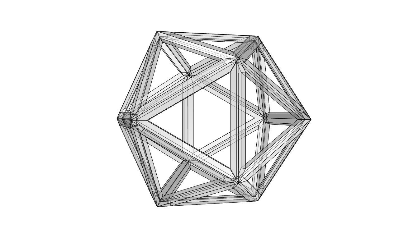 Geodesic Sphere Frame frequency 1 3D model_44