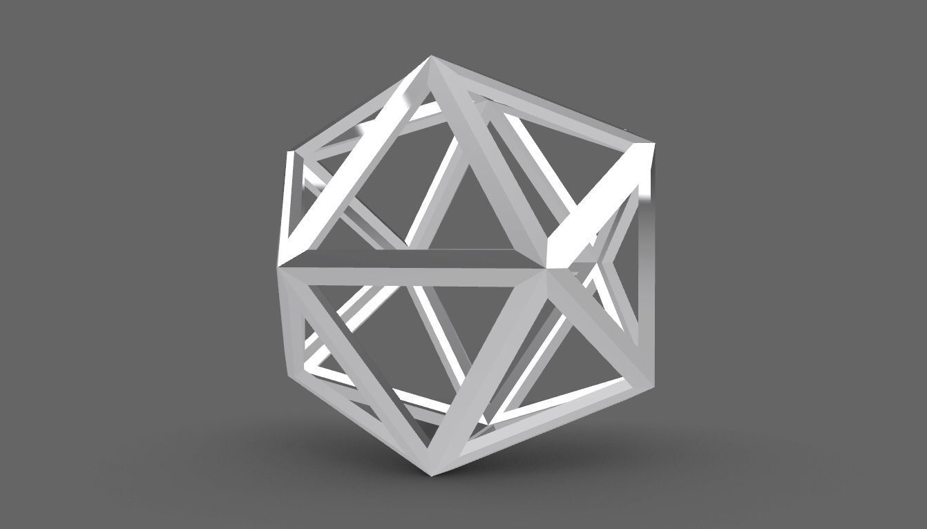 Geodesic Sphere Frame frequency 1 3D model_23