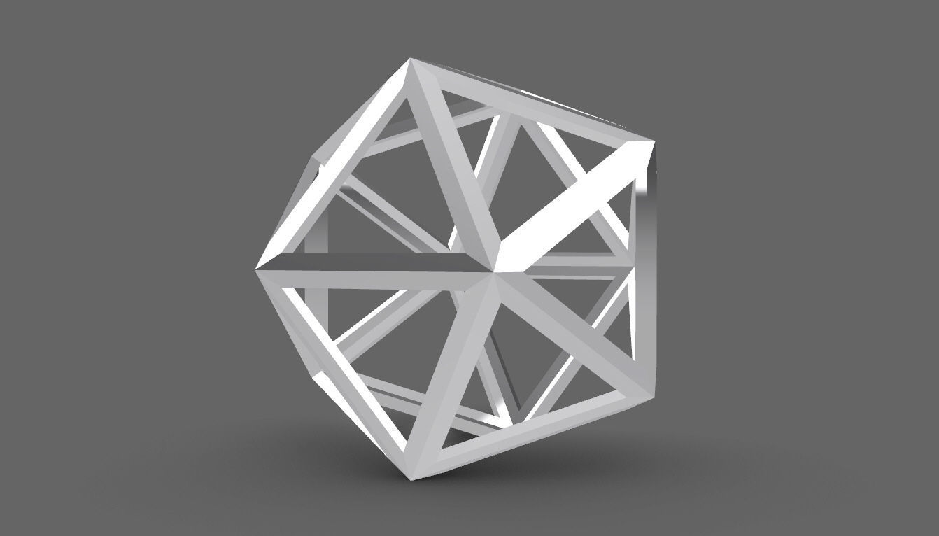 Geodesic Sphere Frame frequency 1 3D model_6