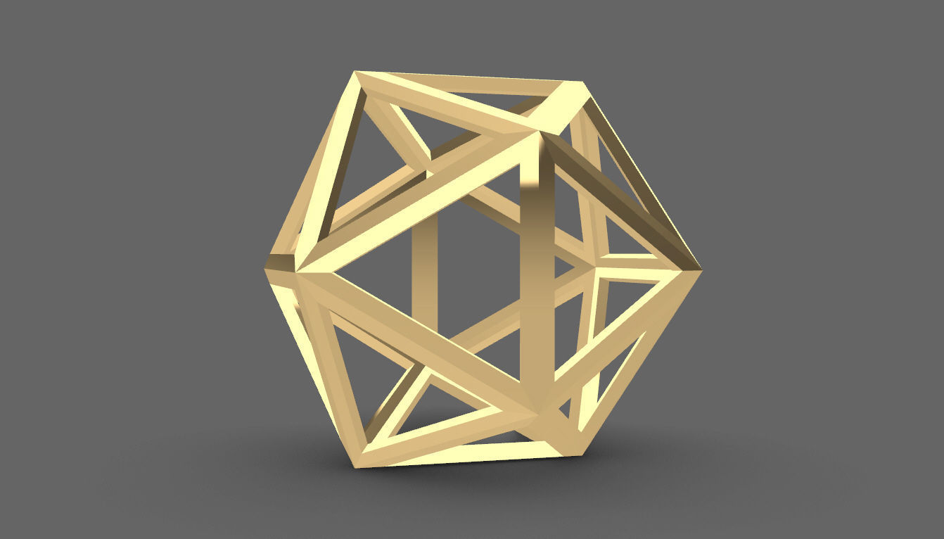 Geodesic Sphere Frame frequency 1 3D model_116